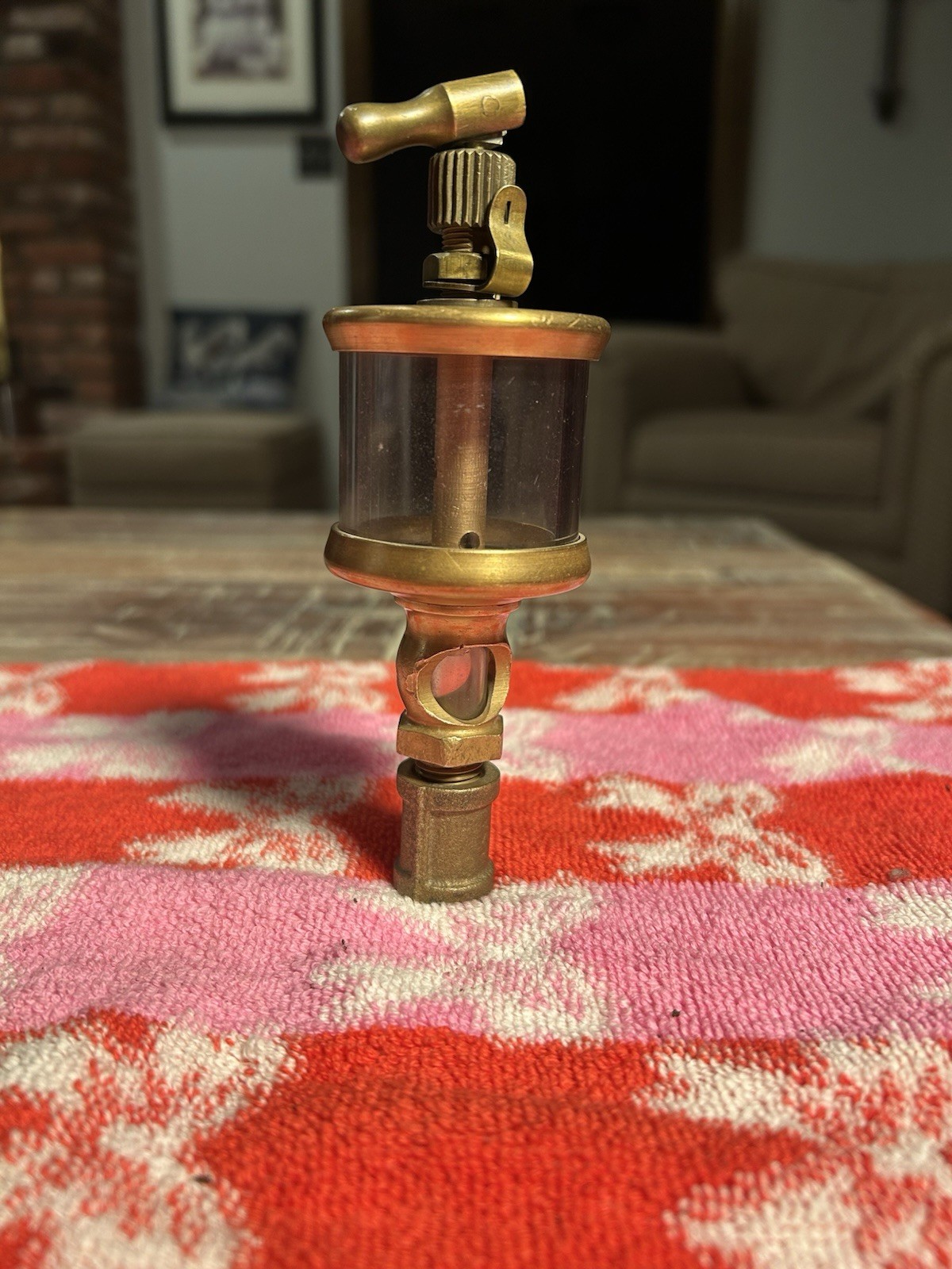 Vintage Lunkenheimer Sentinel No. 1-1/2, Pat. Date. 1899, Brass Engine Oiler