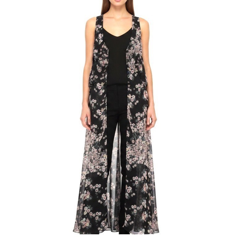 ZARA Trafaluc CHIFFON FLORAL DUSTER 1/2 Button/Open KIMONO TOP DRESS Jacket S ZARA Trafaluc CHIFFON FLORAL DUSTER 1/2 Button/Open KIMONO TOP DRESS Jacket S