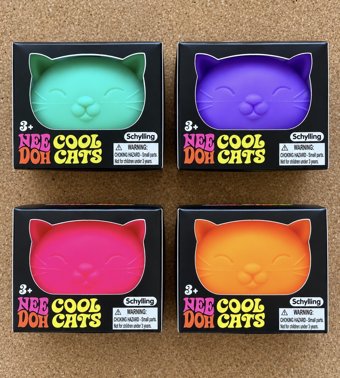 POPULAR NeeDoh Cool Cats Squeeze Balls 🔥 4-Pack