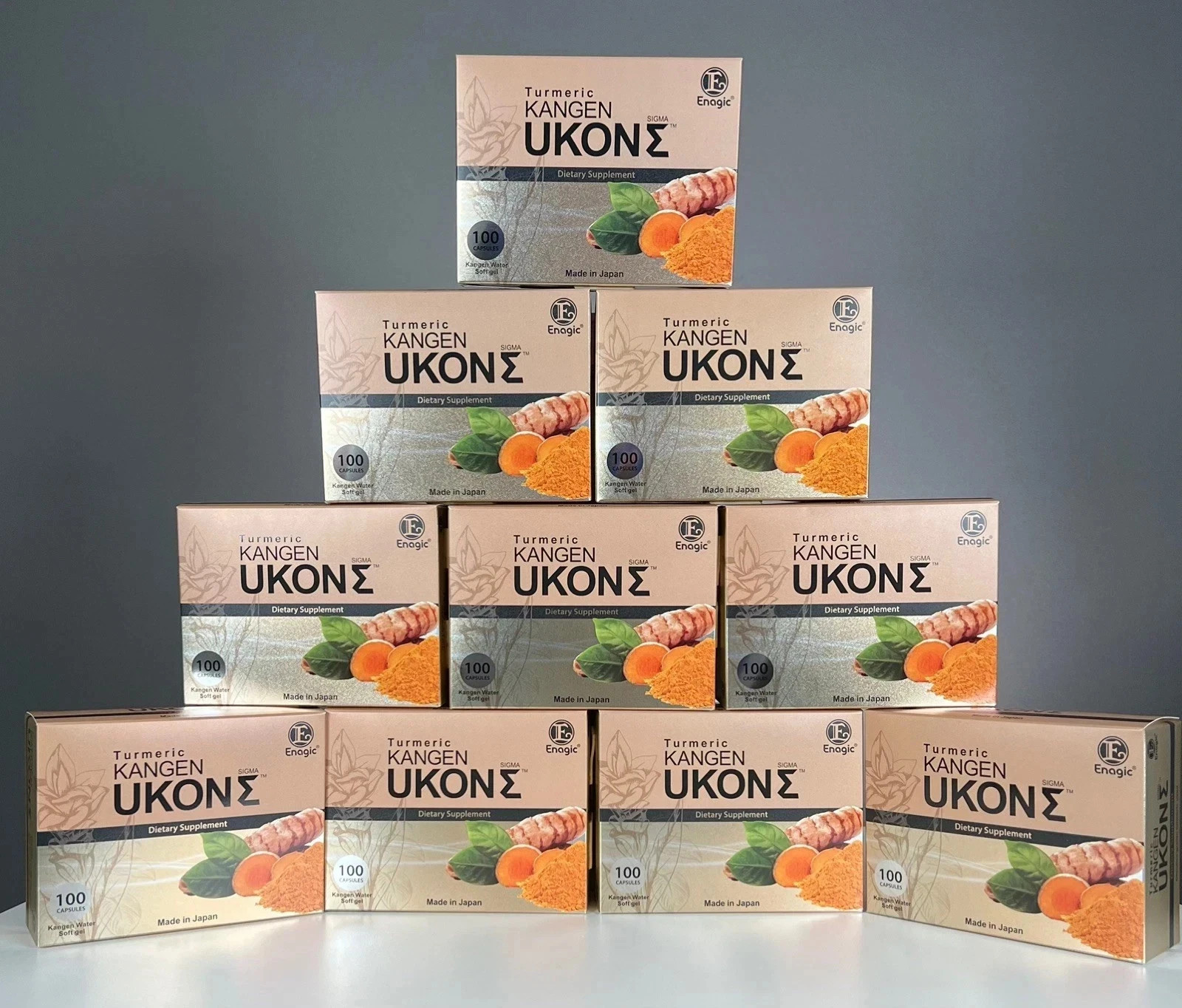 10 BOXES Enagic Kangen Ukon Turmeric 1000 CAPSULES Softgels 100 per Box Exp 2028
