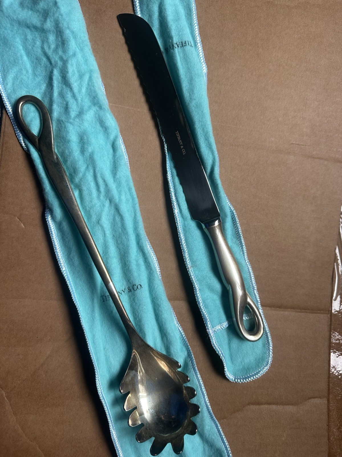Tiffany & Co. Bread Knife And Pasta Server (sterling Silver) Tiffany & Co. Bread Knife And Pasta Server (sterling Silver)