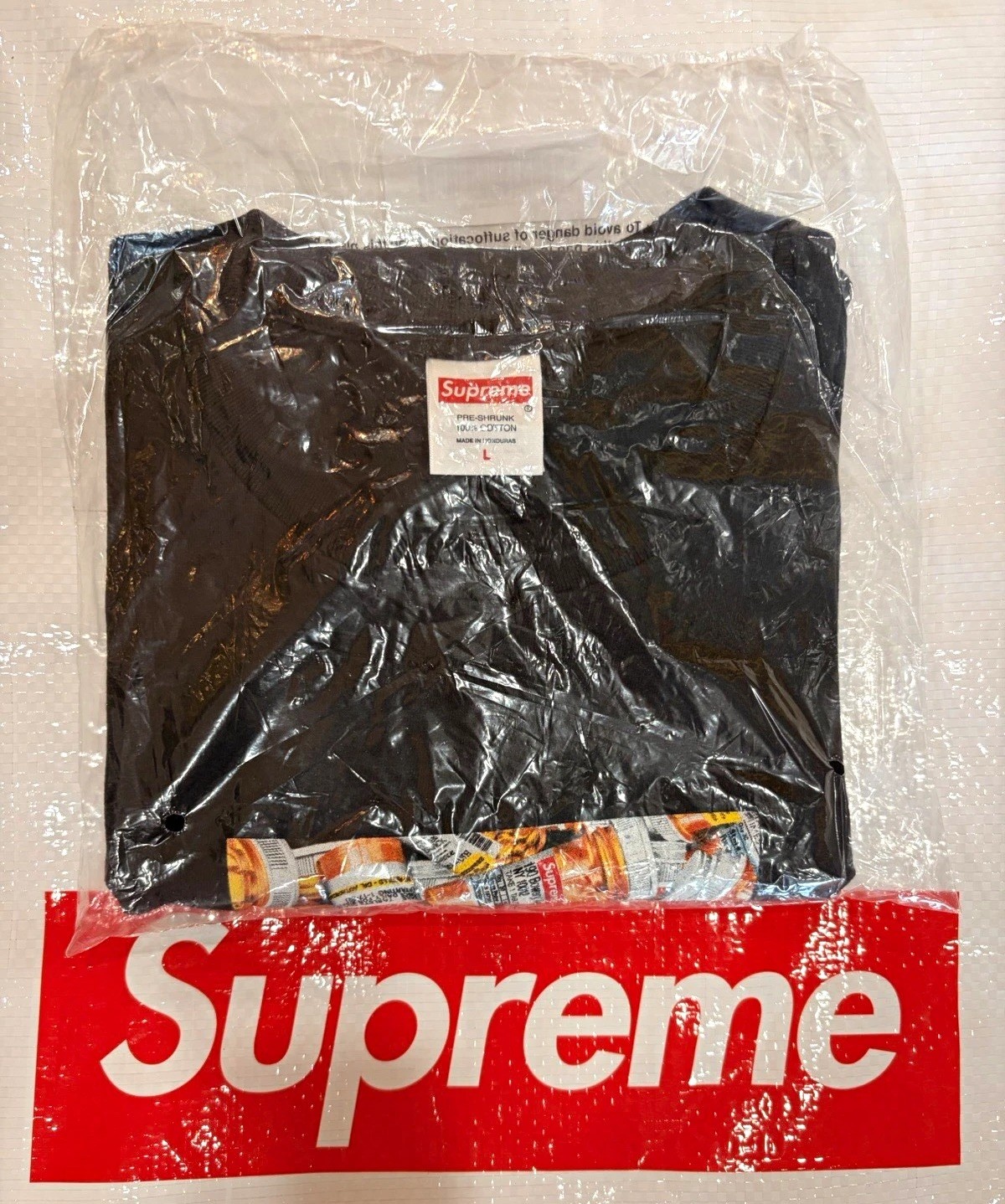 Supreme Pills Tee “Black” Size Large FW26 Week 8