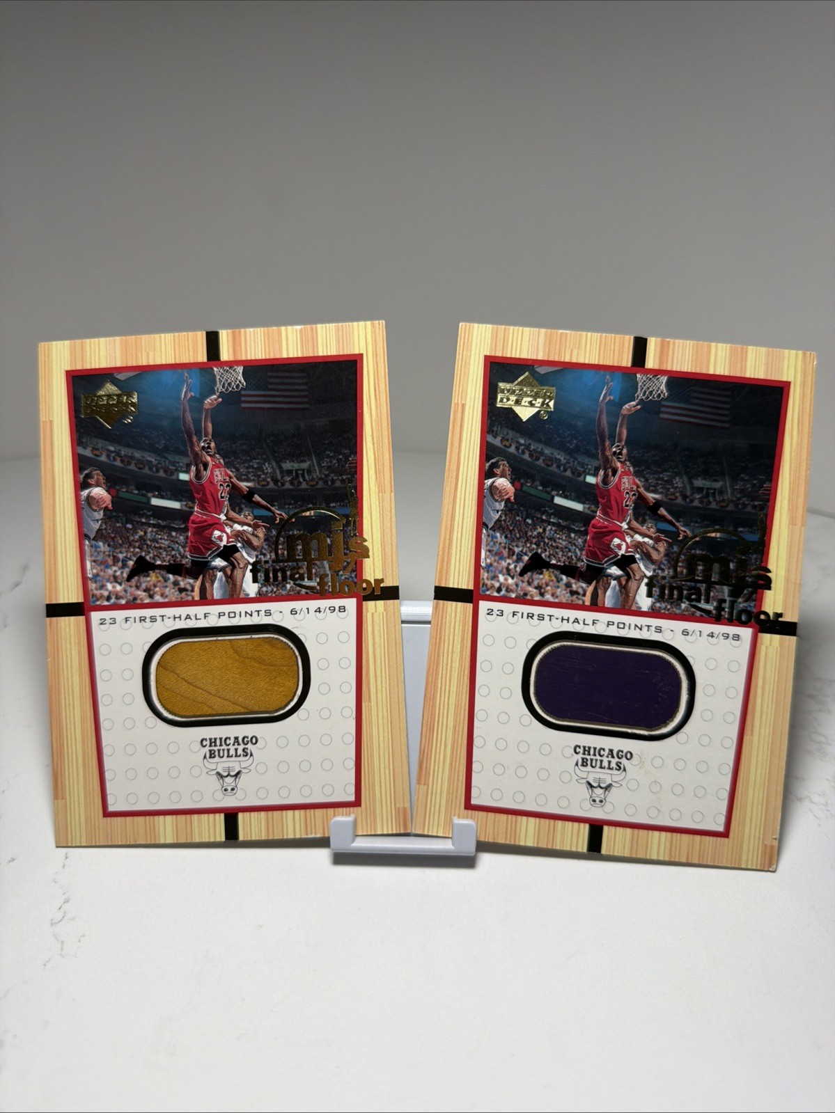 1999-00 Upper Deck Jumbo #FF5Michael Jordan Final Floor Game Lot 2 Cards 1999-00 Upper Deck Jumbo #FF5Michael Jordan Final Floor Game Lot 2 Cards
