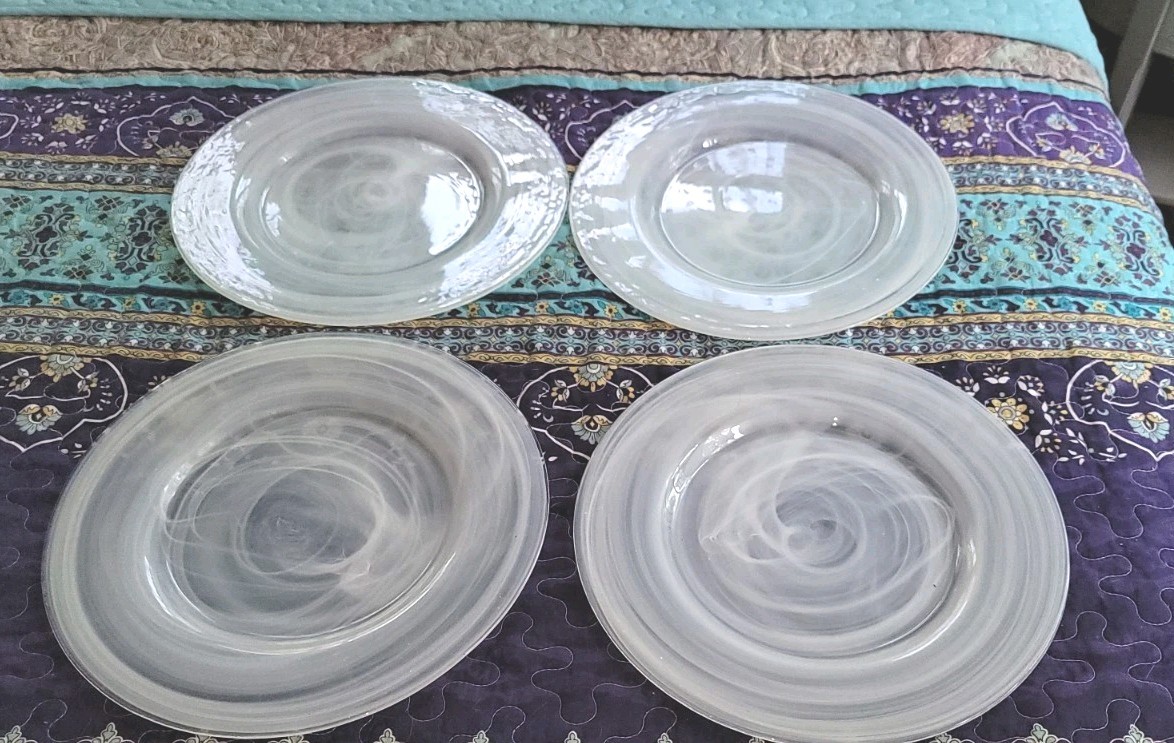 4 Pier 1 Alabaster Niveus White Swirl 11\