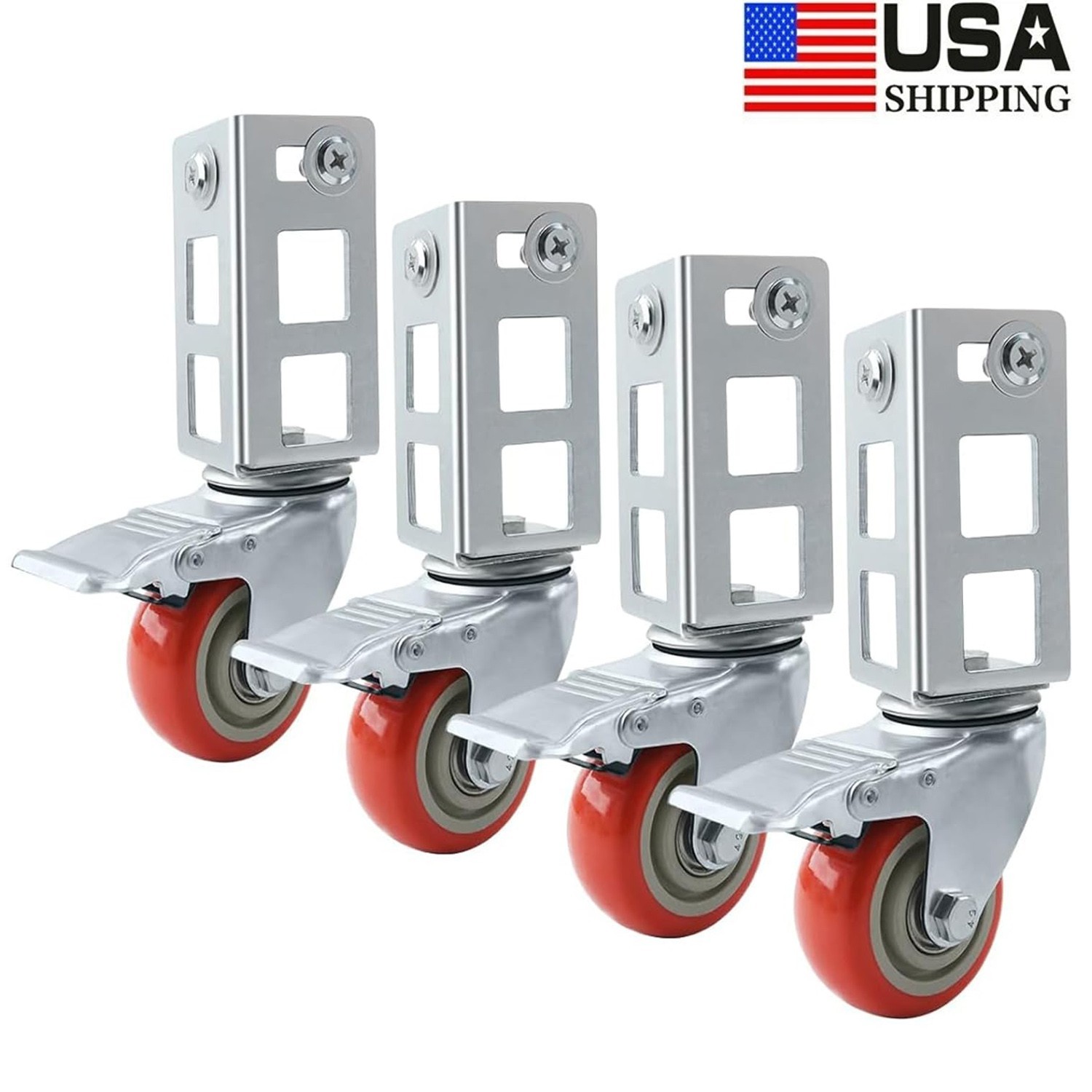 4 Pack Rolling Storage Rack Caster Wheels Heavy Duty 3Inch Chrome Locking Castor 4 Pack Rolling Storage Rack Caster Wheels Heavy Duty 3Inch Chrome Locking Castor