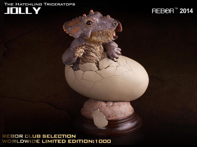 REBOR Baby Triceratops JOLLY Limited Collectible Dinosaur Statue New In Stock