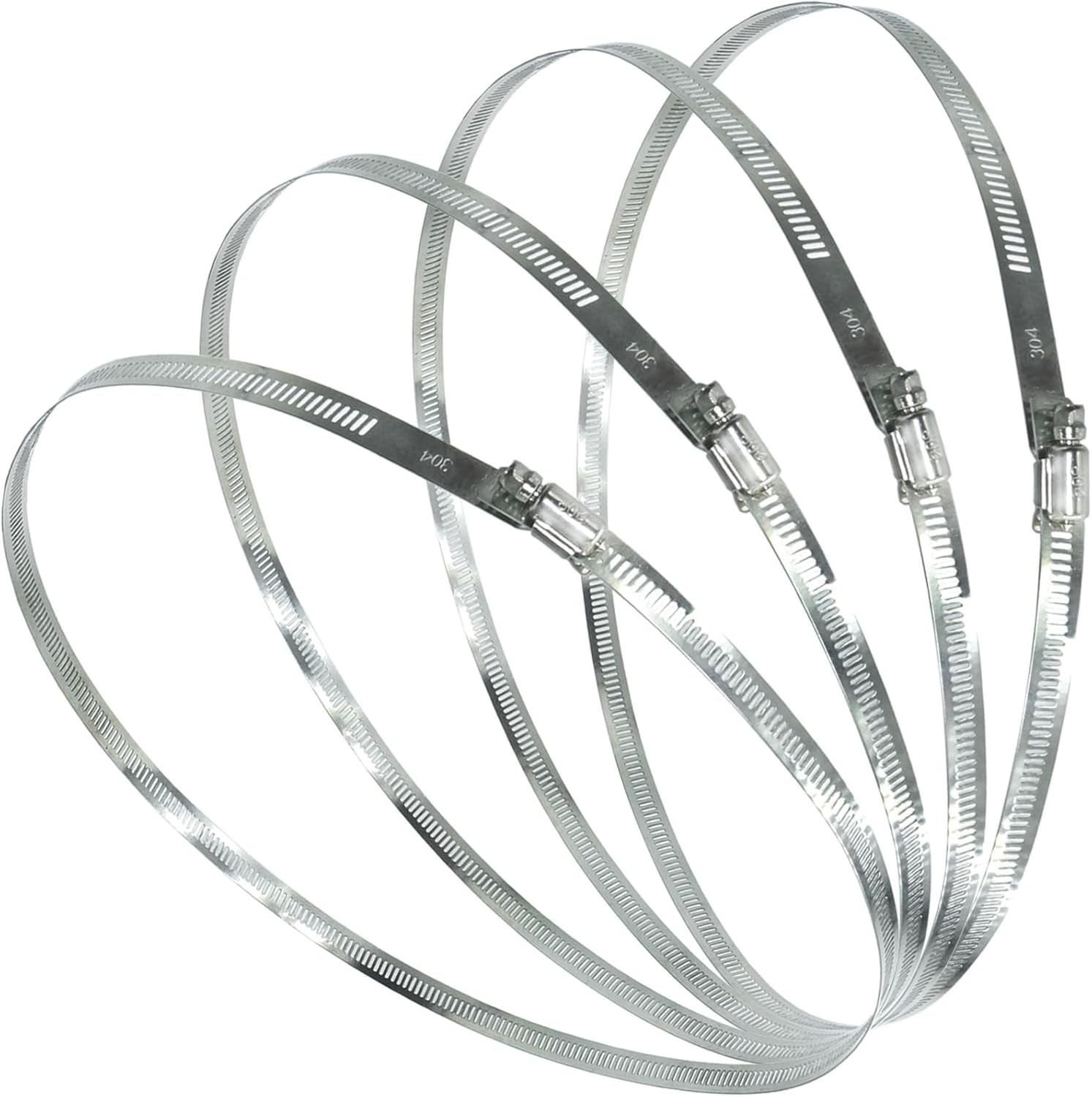 4 Pcs 27.5-Inch/700mm (Diameter) Large Hose Clamps Stainless Steel Pipe Clamp 4 Pcs 27.5-Inch/700mm (Diameter) Large Hose Clamps Stainless Steel Pipe Clamp