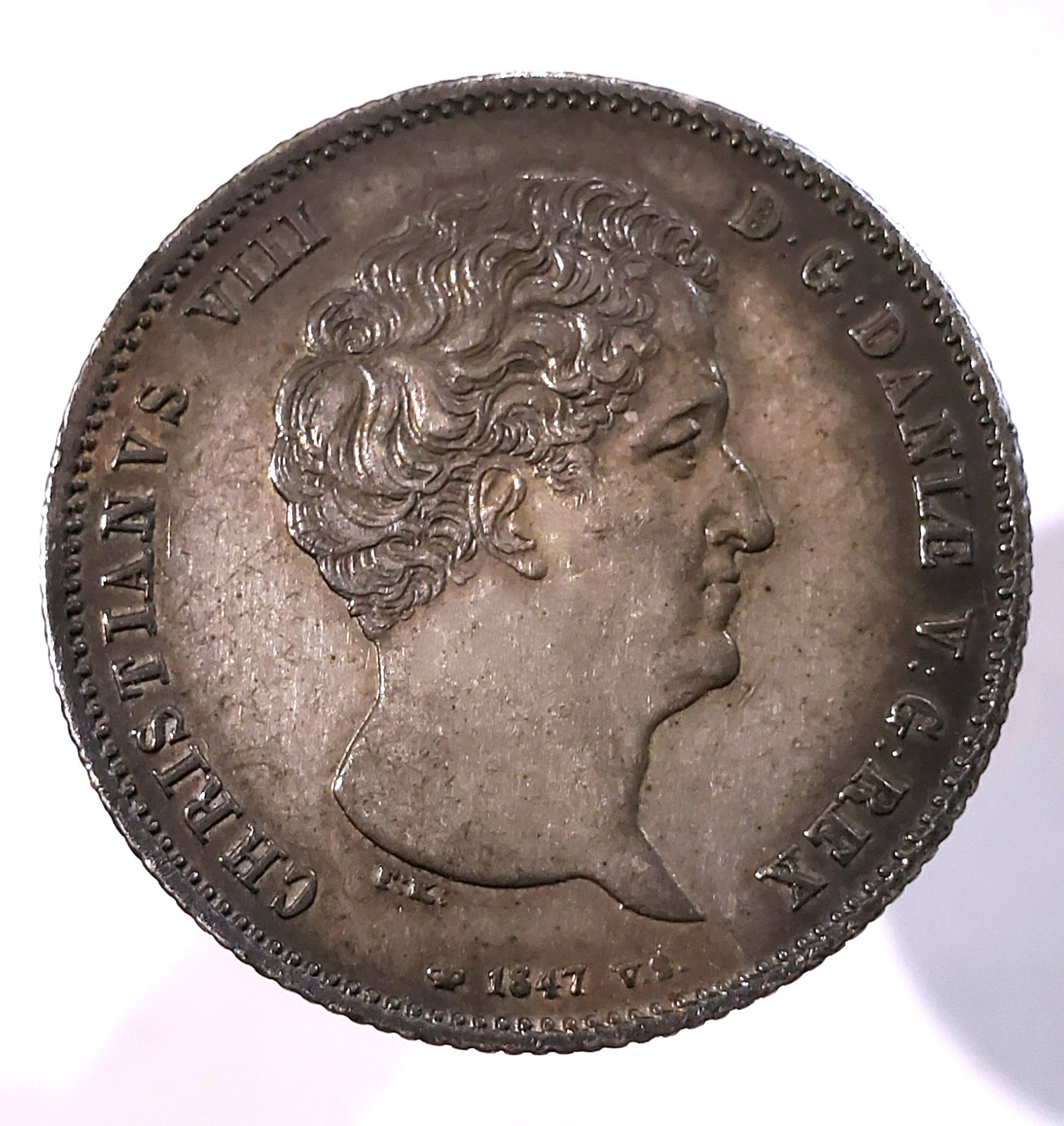 1847 DENMARK ~ RIGSBANKDALER ~ CHRISTIAN VIII ~ LOVELY TONED XF/AU COIN 1847 DENMARK ~ RIGSBANKDALER ~ CHRISTIAN VIII ~ LOVELY TONED XF/AU COIN