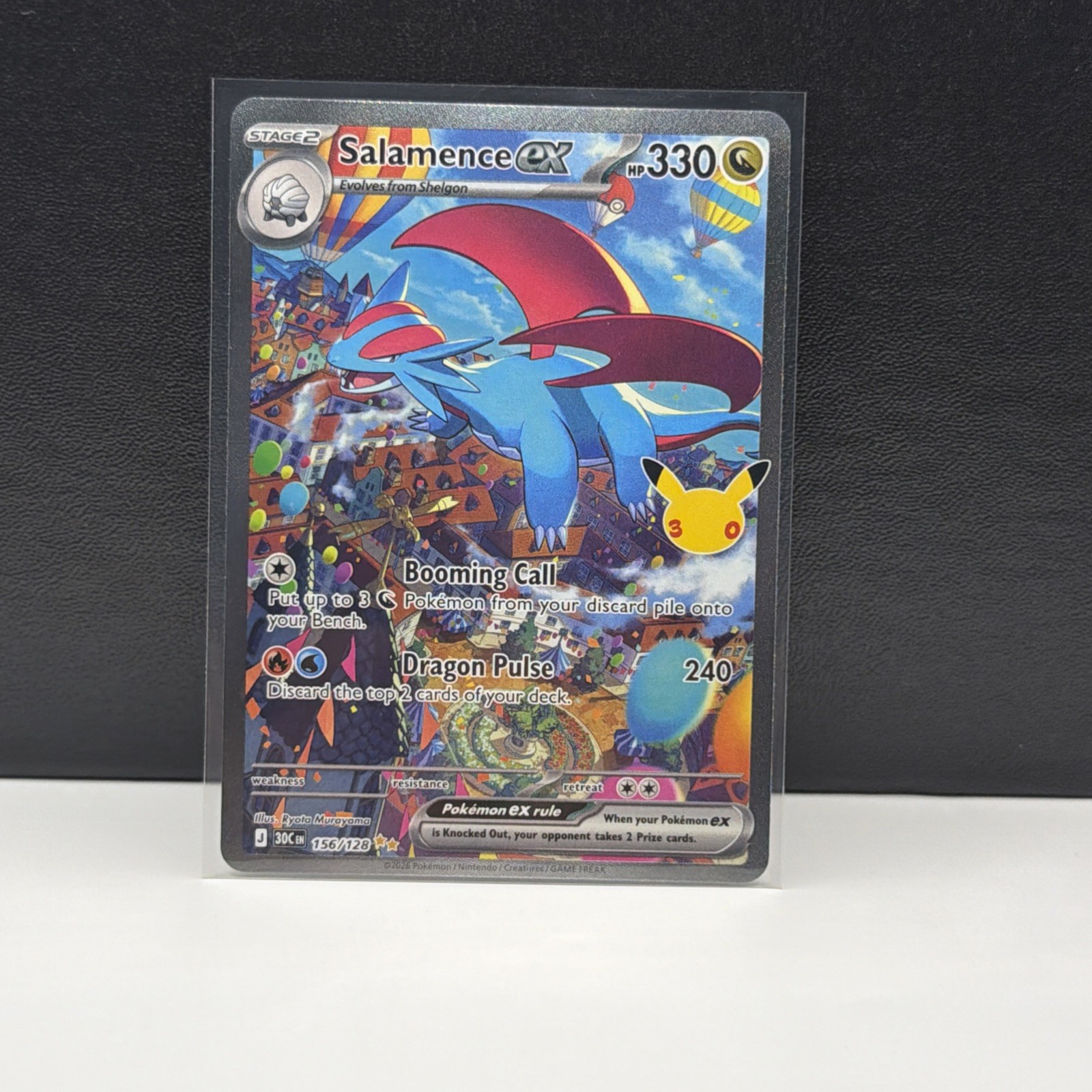 [NM/M] Salamence ex 156/128 SIR 30th Anniversary Pokemon Card English - Rare