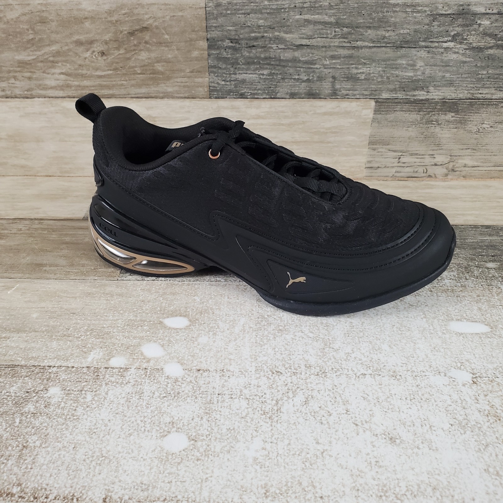 PUMA Meza Women Shoes Sz 8.5 Athletic Running Black Mesh Low Top Lace Up Sneaker PUMA Meza Women Shoes Sz 8.5 Athletic Running Black Mesh Low Top Lace Up Sneaker