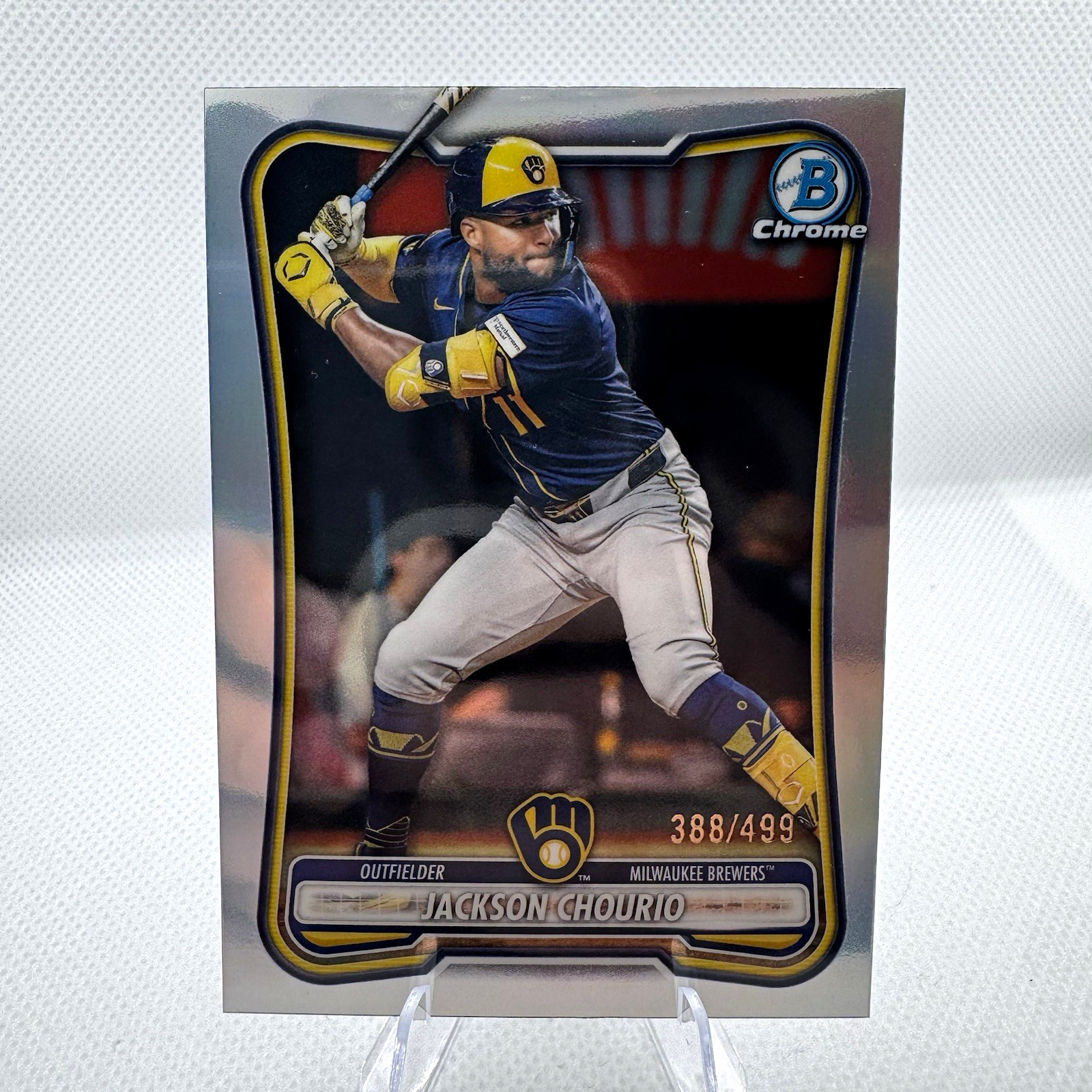 2026 Bowman Chrome Jackson Chourio #19 Refractor /499 Brewers 2026 Bowman Chrome Jackson Chourio #19 Refractor /499 Brewers