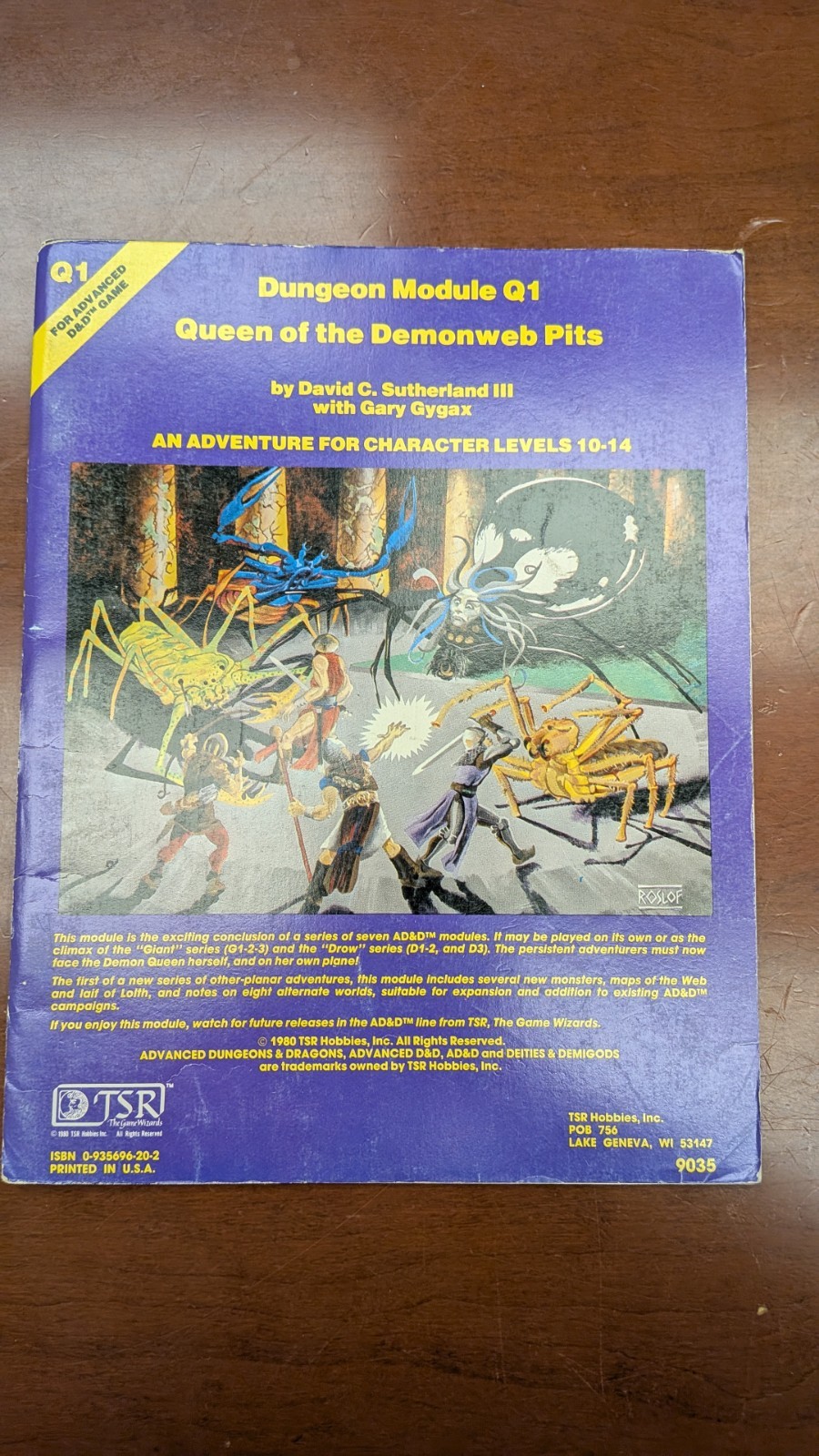 Advanced Dungeons & Dragons Module Q1 Queen of the Demonweb Pits 9035 D&D 1980 Advanced Dungeons & Dragons Module Q1 Queen of the Demonweb Pits 9035 D&D 1980
