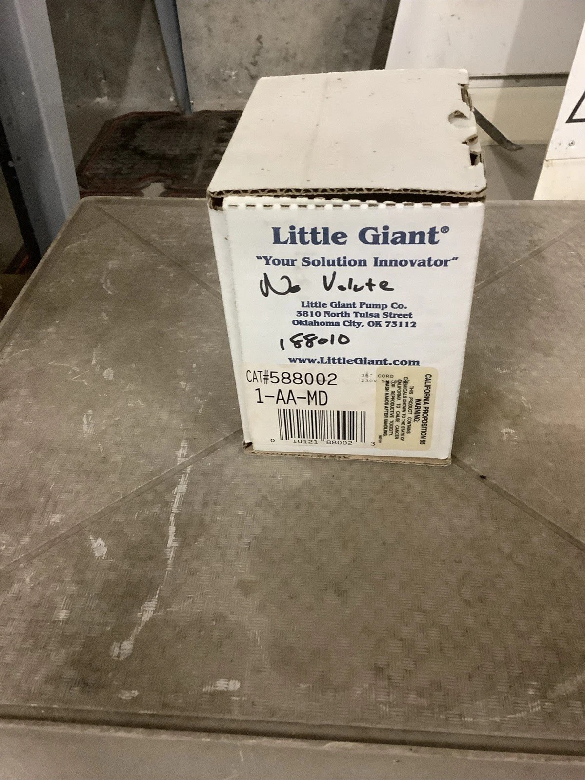 LITTLE GIANT PUMPS 588002 Chemical Transfer Pump, 1/200 Hp, 230V, 2.67 gpm