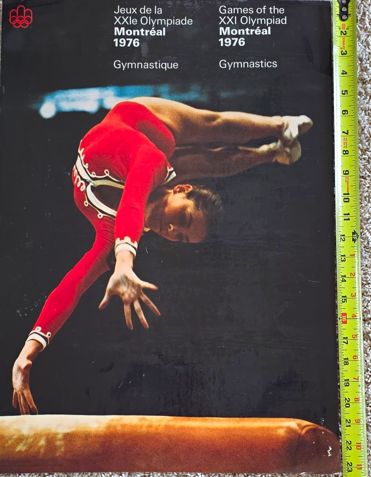 Vintage 1976 Montreal Olympics Gymnastics Poster Original Official COJO Vintage 1976 Montreal Olympics Gymnastics Poster Original Official COJO