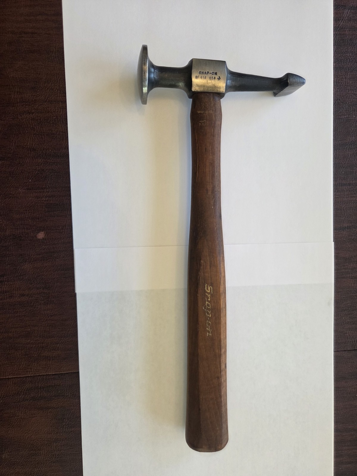 Snap On Tools BF618 Wide Face Cross Chisel Auto Body Hammer NICE Snap On Tools BF618 Wide Face Cross Chisel Auto Body Hammer NICE