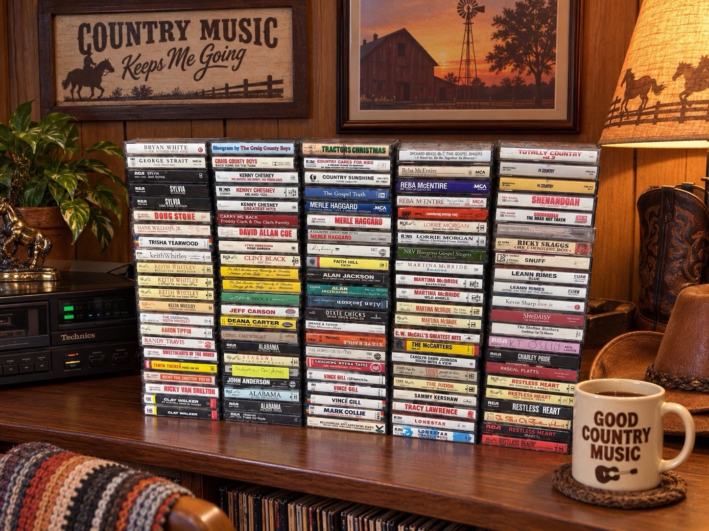 🍊Vintage 1980s/90s Lot Of 110 Classic Country Cassette Music Audio Tapes