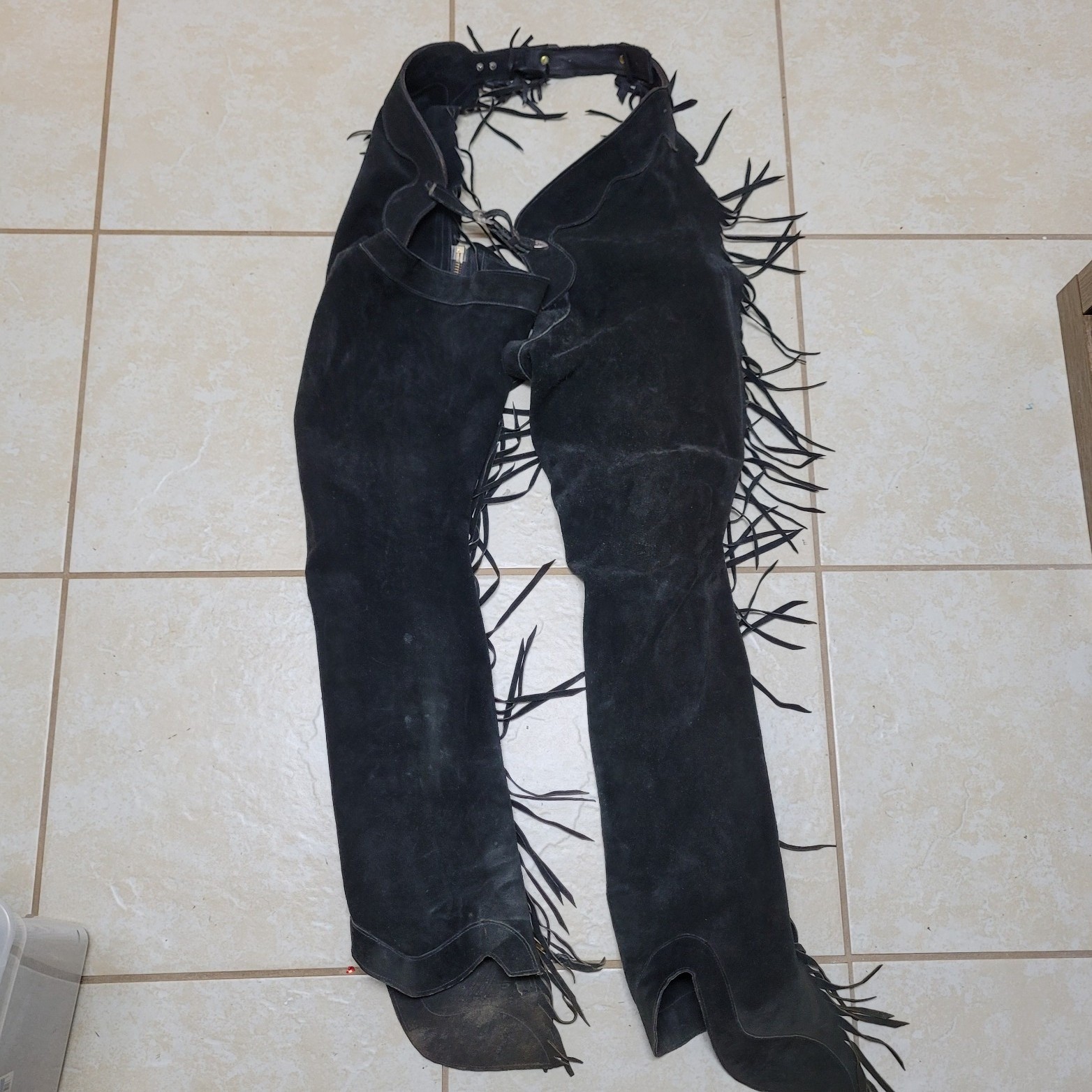 Custom Black Leather Chaps Silver Plated Hardware Western Cowboy Vintage 90s Custom Black Leather Chaps Silver Plated Hardware Western Cowboy Vintage 90s