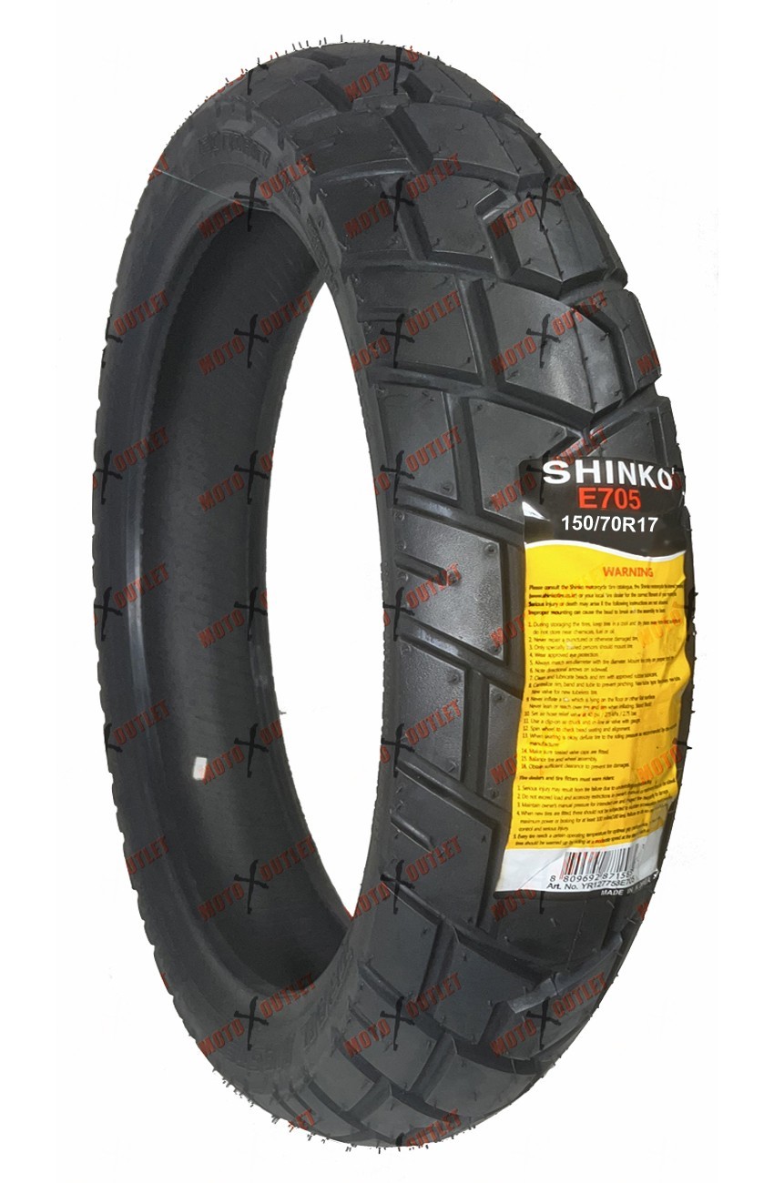 Shinko 705 150/70R17 Rear Tire Dual Sport 150 70 17 Motorcycle DOT 87-4536 Shinko 705 150/70R17 Rear Tire Dual Sport 150 70 17 Motorcycle DOT 87-4536