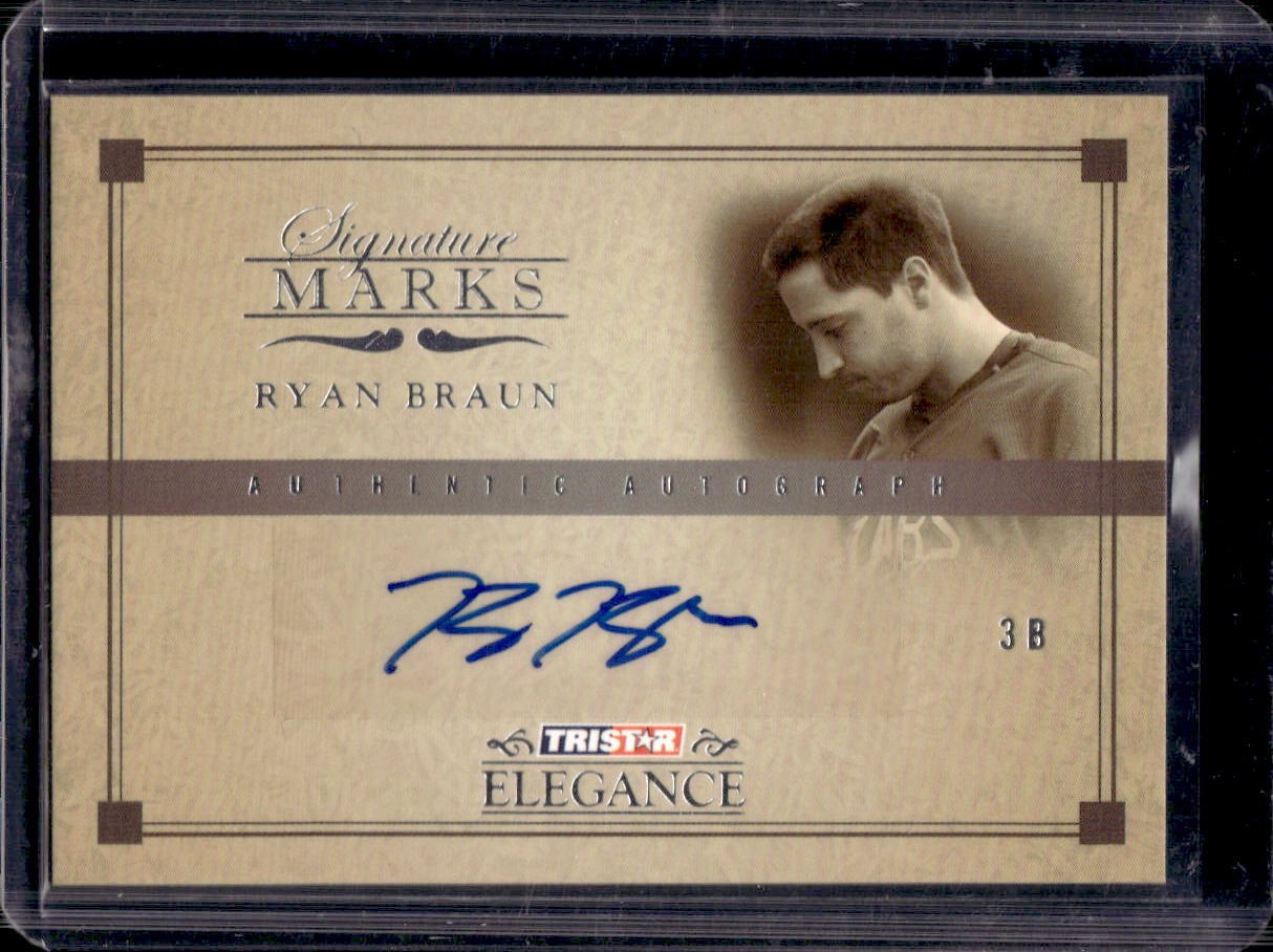 Ryan Braun 2007 TriStar Elegance #SM-RB Auto B Ryan Braun 2007 TriStar Elegance #SM-RB Auto B