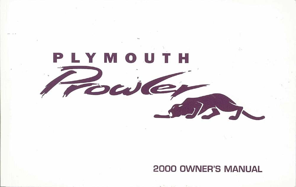 2000 Plymouth Prowler Owner's Manual 2000 Plymouth Prowler Owner's Manual