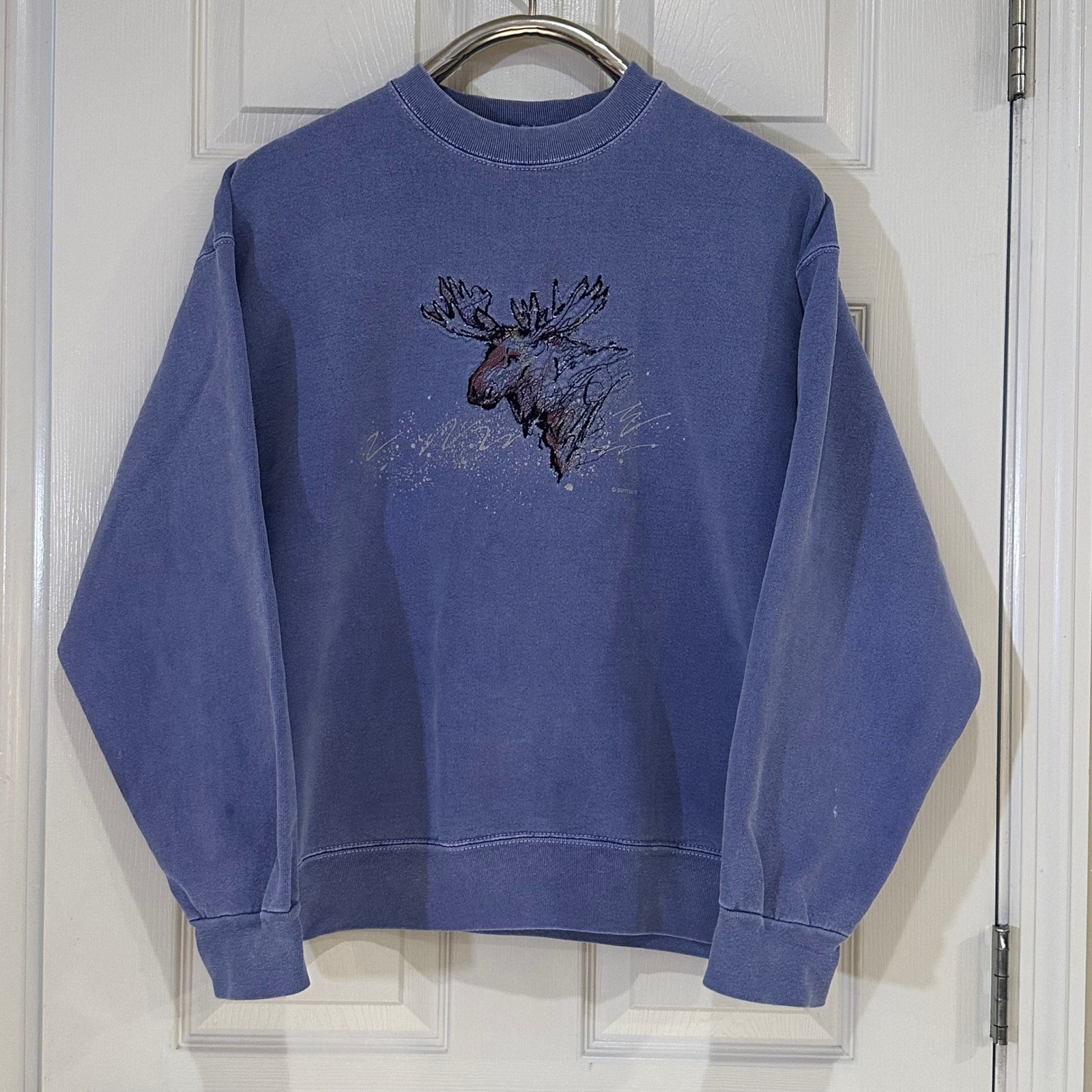 Vintage Suttons Sportswear Moose Graphic Sweatshirt Blue Mens Medium Billings MT Vintage Suttons Sportswear Moose Graphic Sweatshirt Blue Mens Medium Billings MT