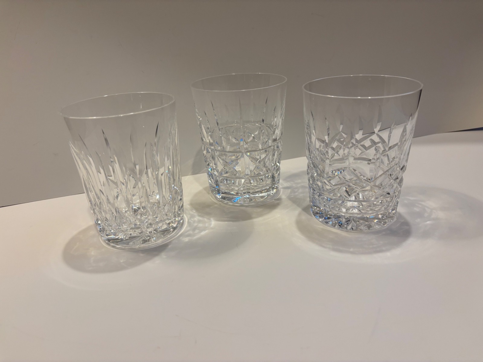 3 WATERFORD Crystal Double Old Fashioned Glasses Ballyshannon Kylemore Lismore 3 WATERFORD Crystal Double Old Fashioned Glasses Ballyshannon Kylemore Lismore