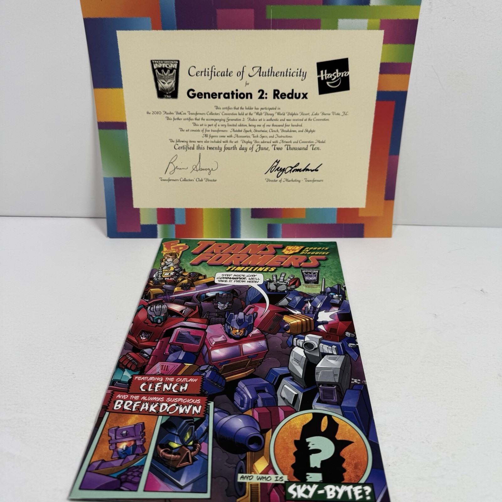 Transformers Timelines #5 BotCon 2010 Convention Edition Generation 2 Redux COA