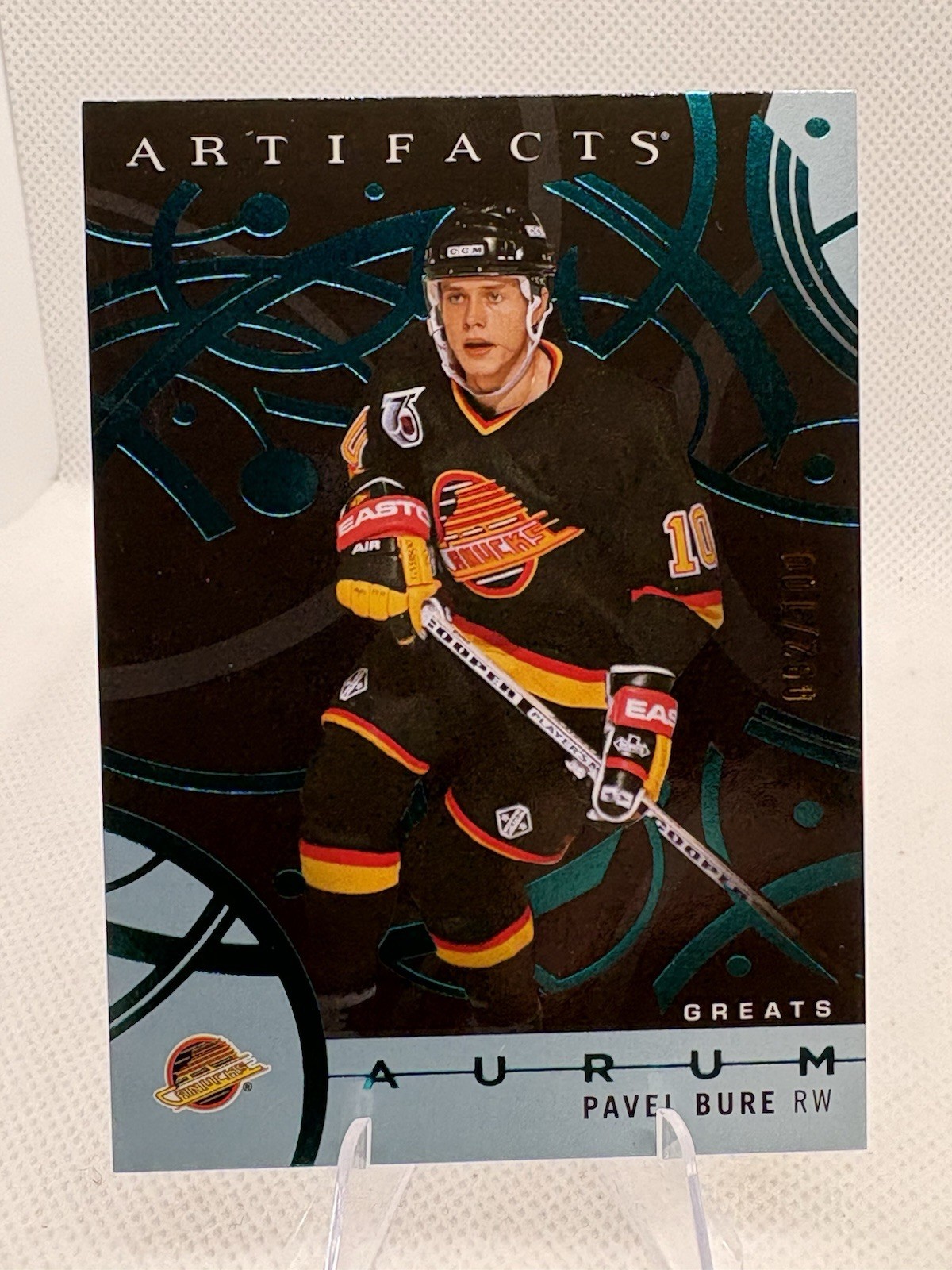 2025-26 UD Artifacts Aurum Teal Greats SSP Pavel Bure Canucks /100 2025-26 UD Artifacts Aurum Teal Greats SSP Pavel Bure Canucks /100