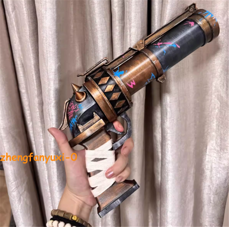 Arcane: League of Legends Jinx Revolver Pistol 30cm Cosplay Prop Jinx Accessory Arcane: League of Legends Jinx Revolver Pistol 30cm Cosplay Prop Jinx Accessory