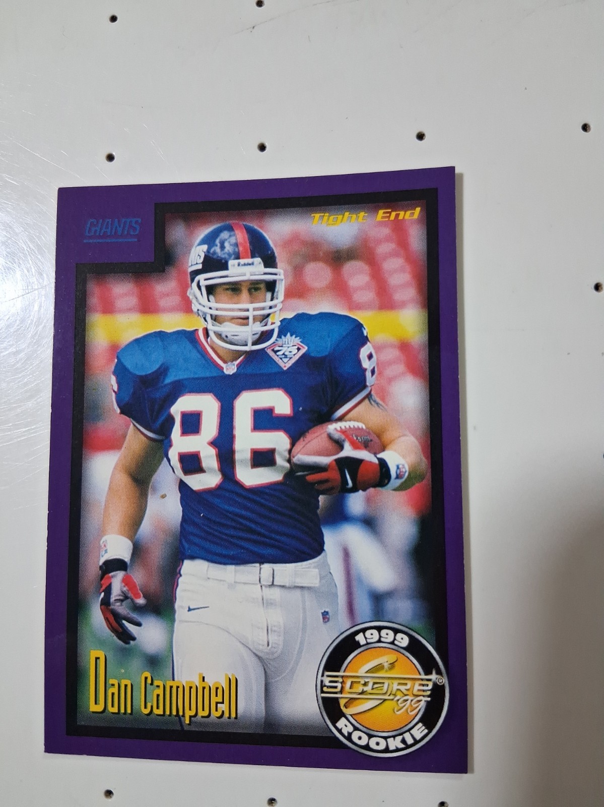 1999 Score Supplemental DAN CAMPBELL Rookie RC Giants S-45 Lions Head Coach 