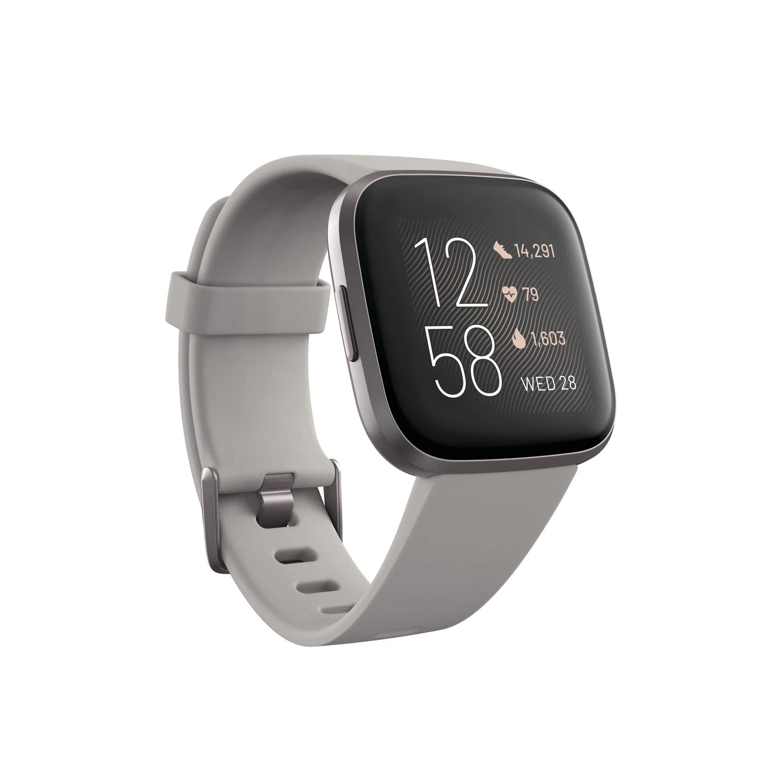 NEW Fitbit Versa 2 Health & Fitness Smartwatch - Stone/Mist Grey Aluminum