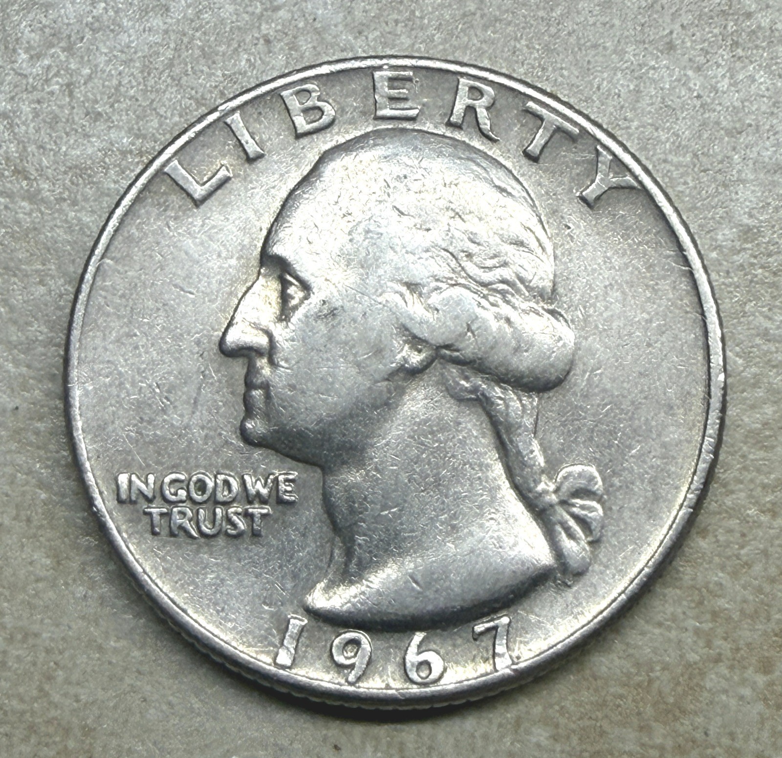 1967 Washington Quarter - Nice Circulated Coin - 1967 Washington Quarter - Nice Circulated Coin -