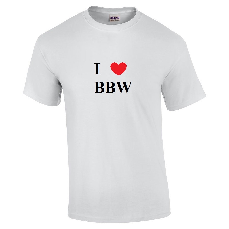  I Heart love BBW T-Shirt Funny Adult Funny Hilarious Cotton Shirt S - 5XL