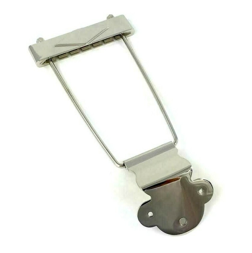 Nickel Trapeze Tailpiece for Vintage Gibson® Hollow Body Guitar TP-0410-001 Nickel Trapeze Tailpiece for Vintage Gibson® Hollow Body Guitar TP-0410-001