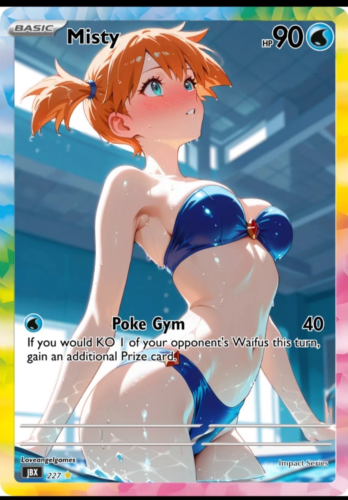 Misty, Pokemon-FOIL-Anime Waifu Card-Waifu Universe-Anime Card