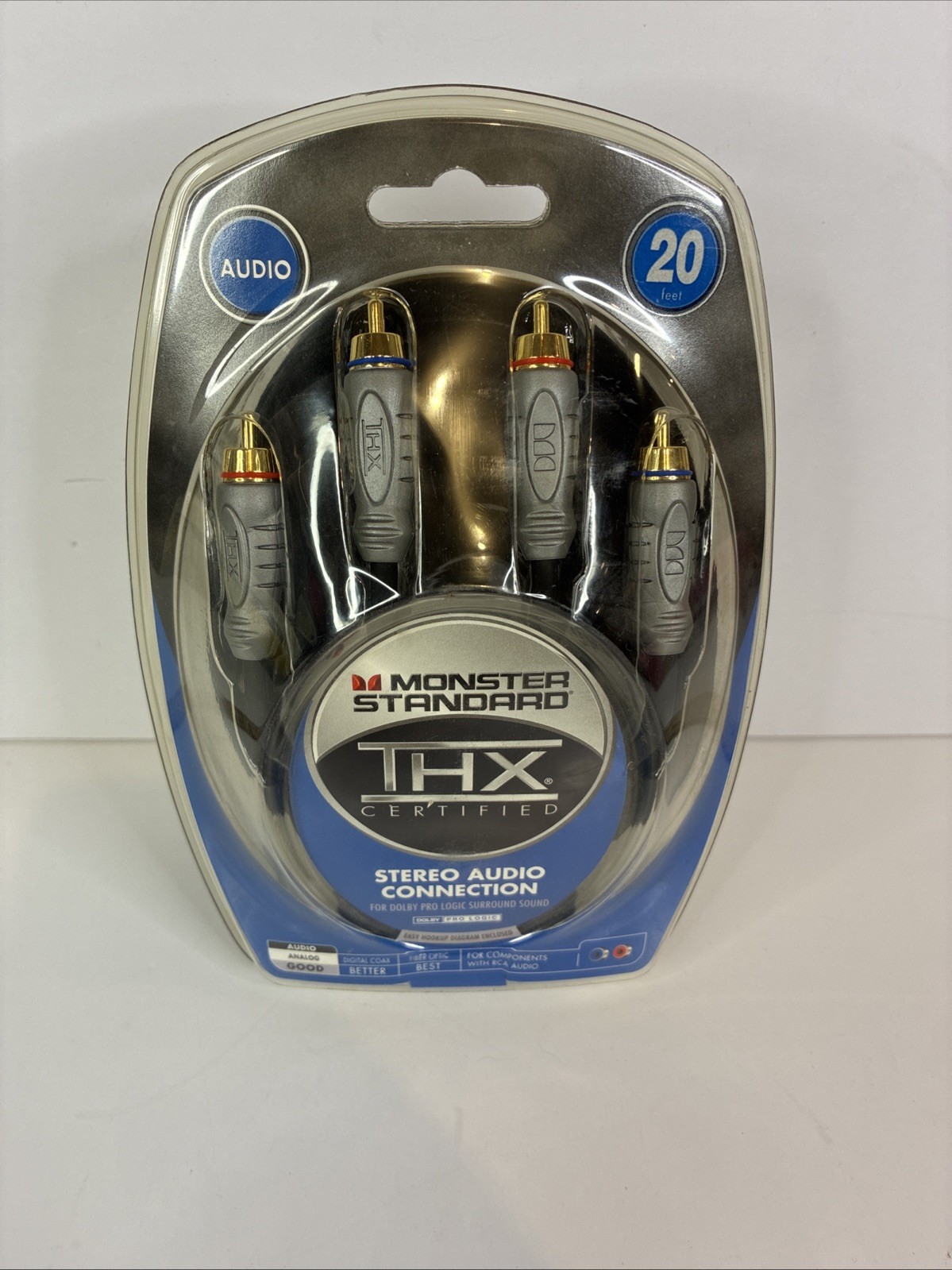 Monster Standard THX Certified Stereo Audio Connection Cables Dolby 20ft NIB Monster Standard THX Certified Stereo Audio Connection Cables Dolby 20ft NIB