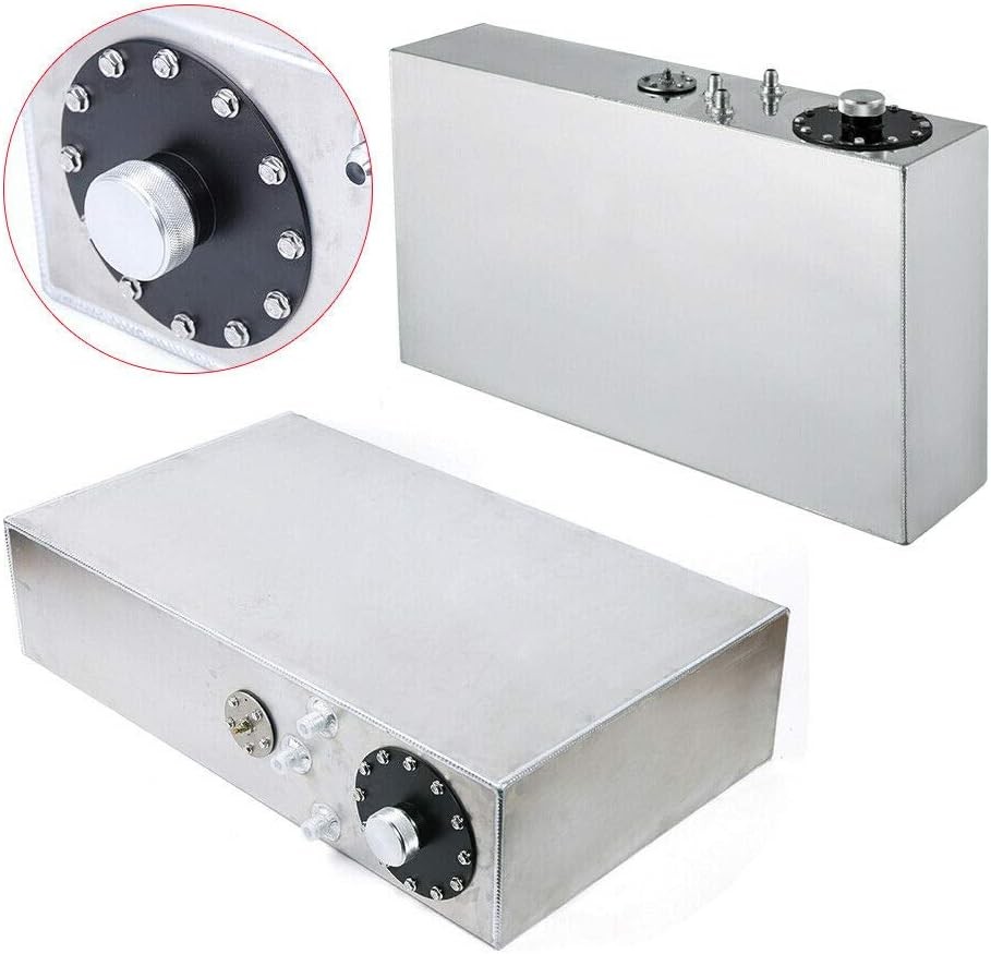 17 Gallon Racing/Drifting Aluminum Fuel Tank with Sensor Plastic Cap Silver NEW
