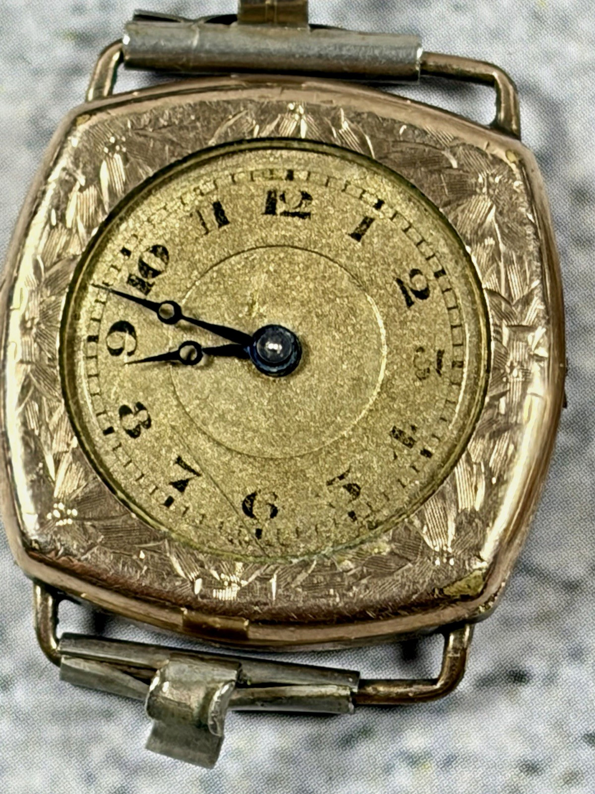 Antique Wadsworth Referee 17 Jewel Watch Movement Parts Repair Gold Filled Case
