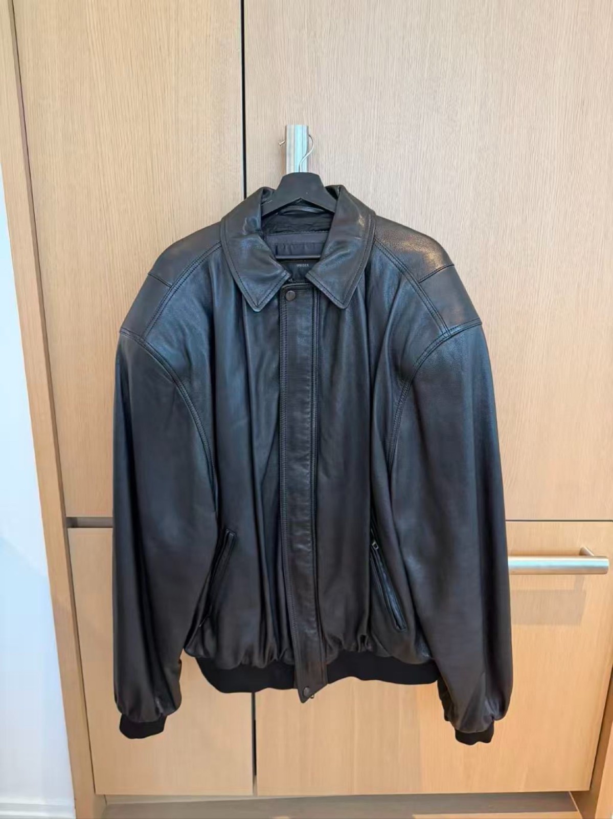 Balenciaga Taxi Blouson Leather Jacket Black Lambskin Kanye West Worn Mens L