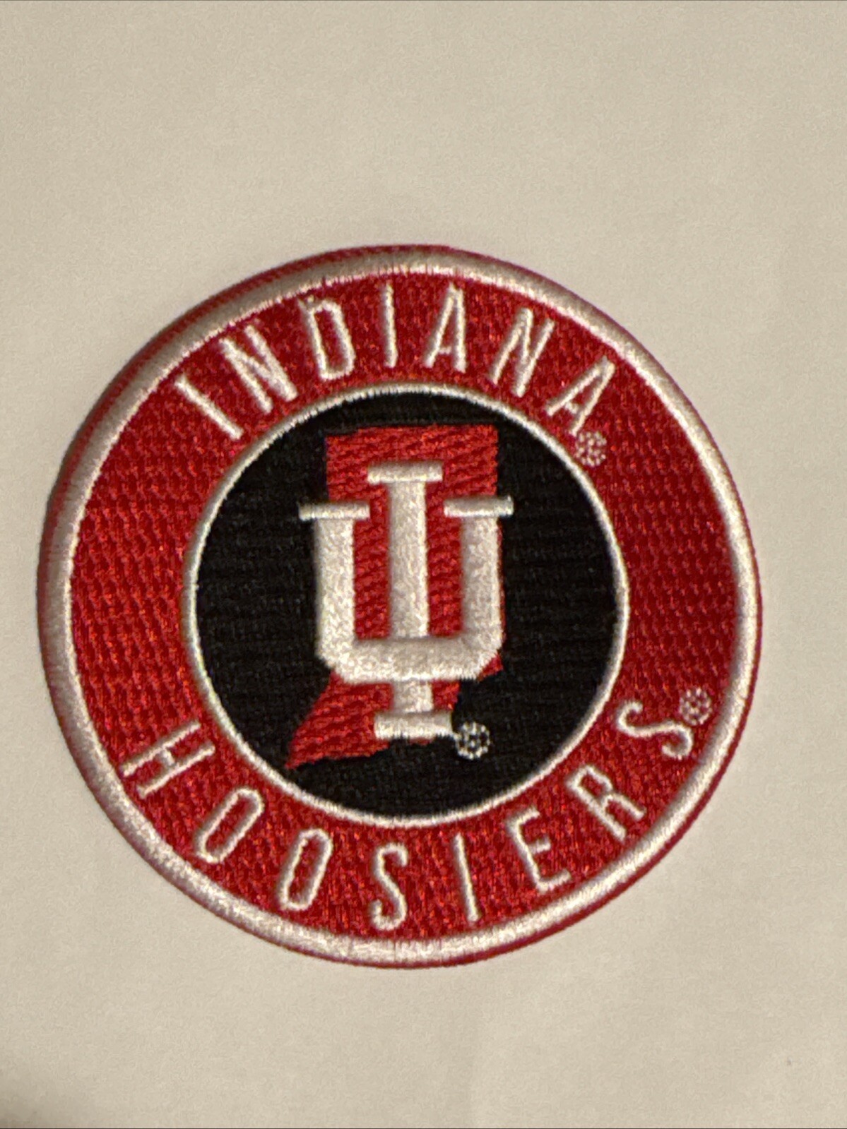 Indiana  Hoosiers vintage embroidered iron on patch 3” X 3” Hoosiers