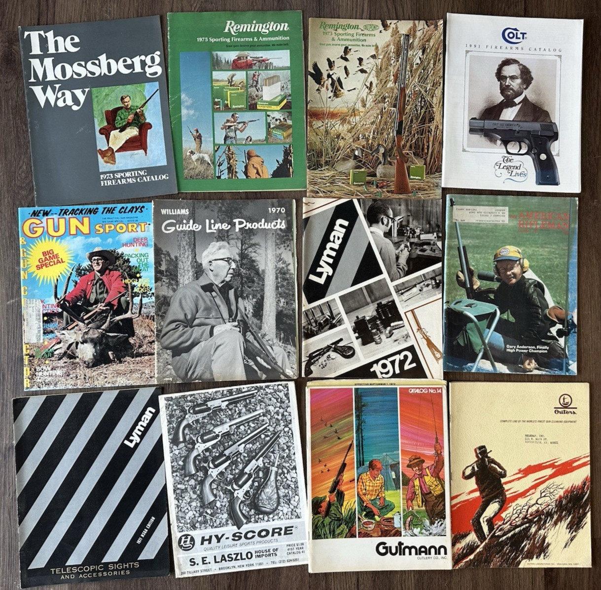 Lot of 12 vtg 1970’s Colt Dealer Firearms Gun Catalog Remington Mossberg Lyman Lot of 12 vtg 1970’s Colt Dealer Firearms Gun Catalog Remington Mossberg Lyman