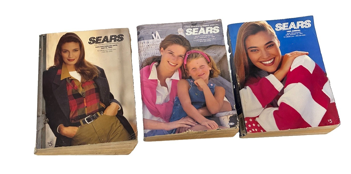 Lot Of 3 Sears Annuals Catalogs 1992-1993 Vtg Lot Of 3 Sears Annuals Catalogs 1992-1993 Vtg