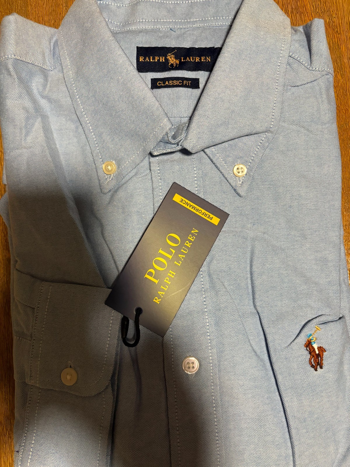 Ralph Lauren Polo Men\'s Dress Shirt Classic Fit Light Blue Large / L NWT Ralph Lauren Polo Men\'s Dress Shirt Classic Fit Light Blue Large / L NWT