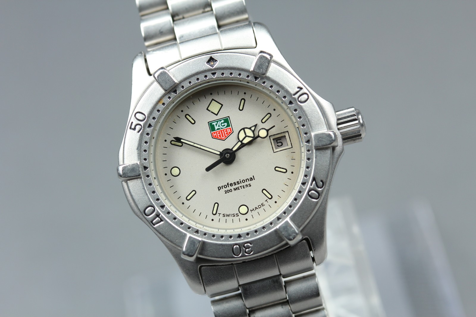 【Exc+5】 TAG HEUER Professional 200 962.208F Quartz Black Men's Diver Watch