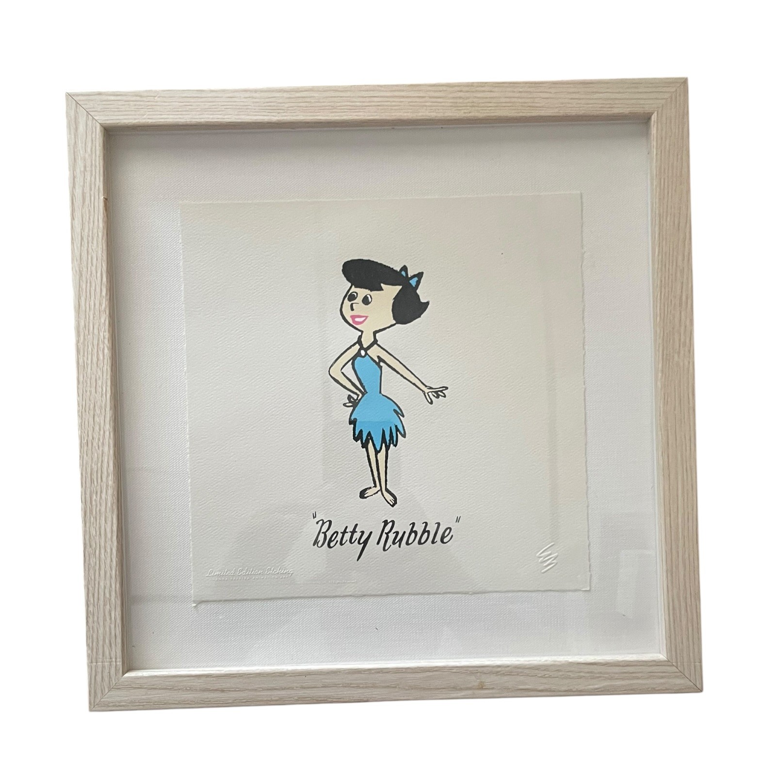 Betty Rubble The Flintstones Ed Benedict Design 1996 Framed Hanna-Barbera Betty Rubble The Flintstones Ed Benedict Design 1996 Framed Hanna-Barbera