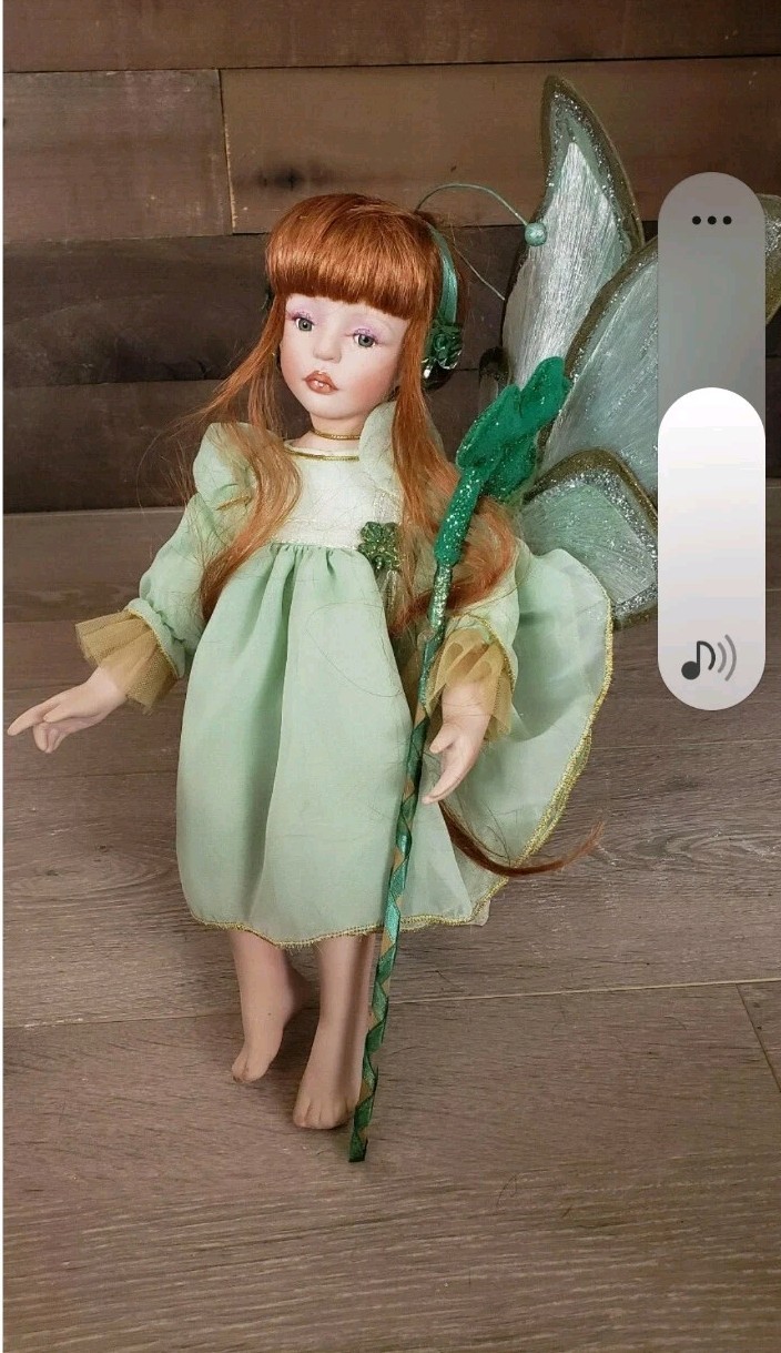 Rare Paradise Galleries Treasury Collection Fairy Doll. St. Patricks 14inch