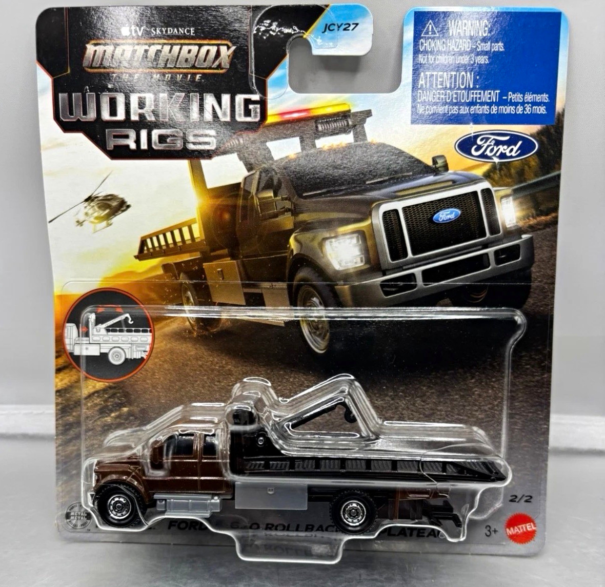 Matchbox Working Rigs Ford F-650 Rollback Tow Truck 1:64 Diecast Brown Matchbox Working Rigs Ford F-650 Rollback Tow Truck 1:64 Diecast Brown