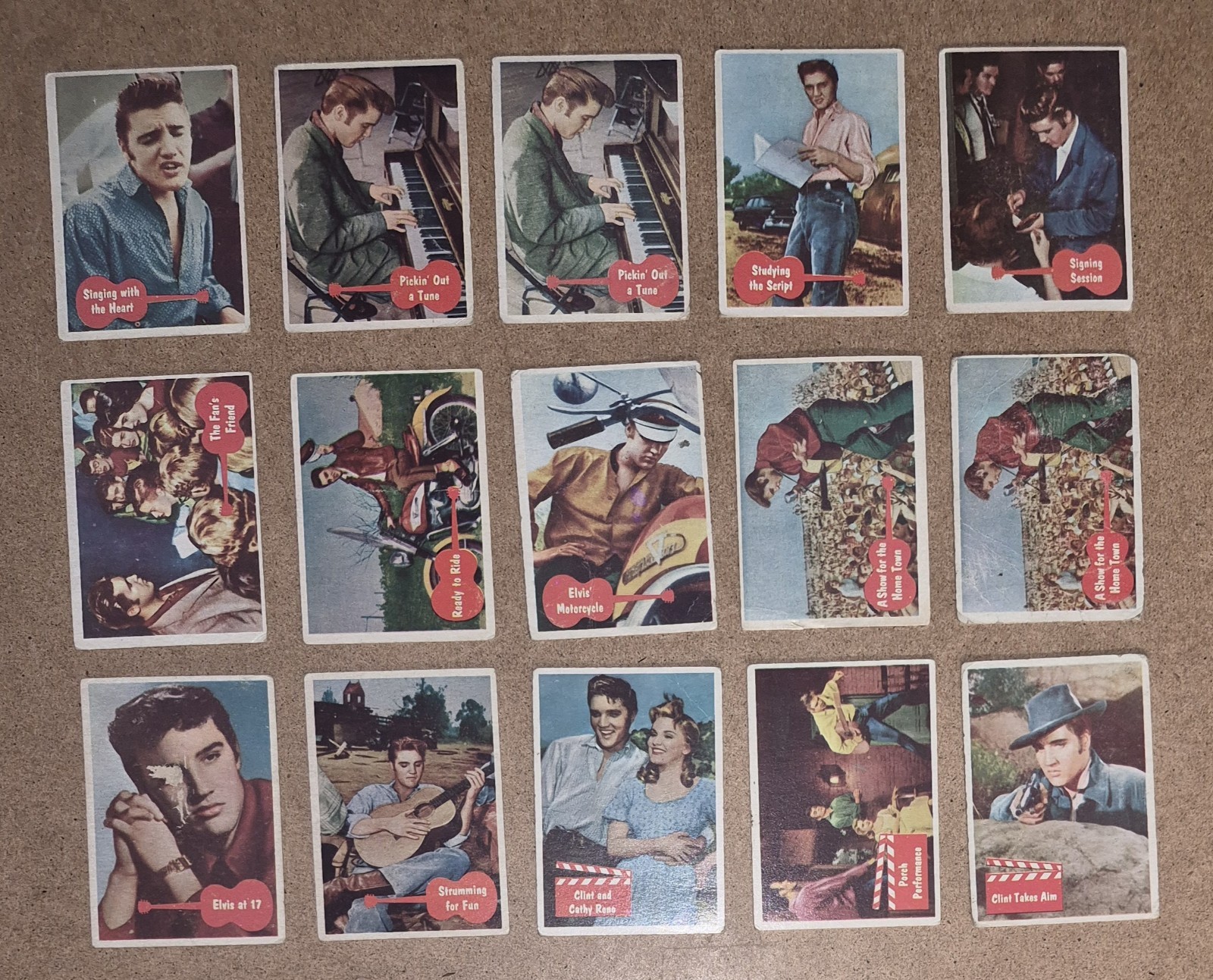 1959 Topps Elvis Vintage 15 VG Trading Card Lot 1959 Topps Elvis Vintage 15 VG Trading Card Lot