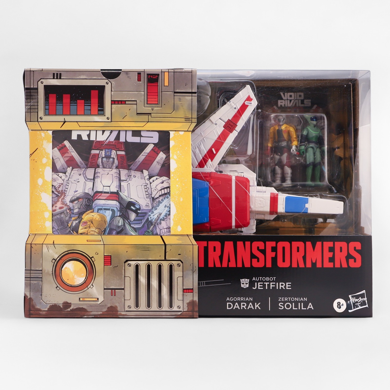 Transformers Void Rivals Autobot Jetfire, Zertonian Solila, and Agorrian Darak