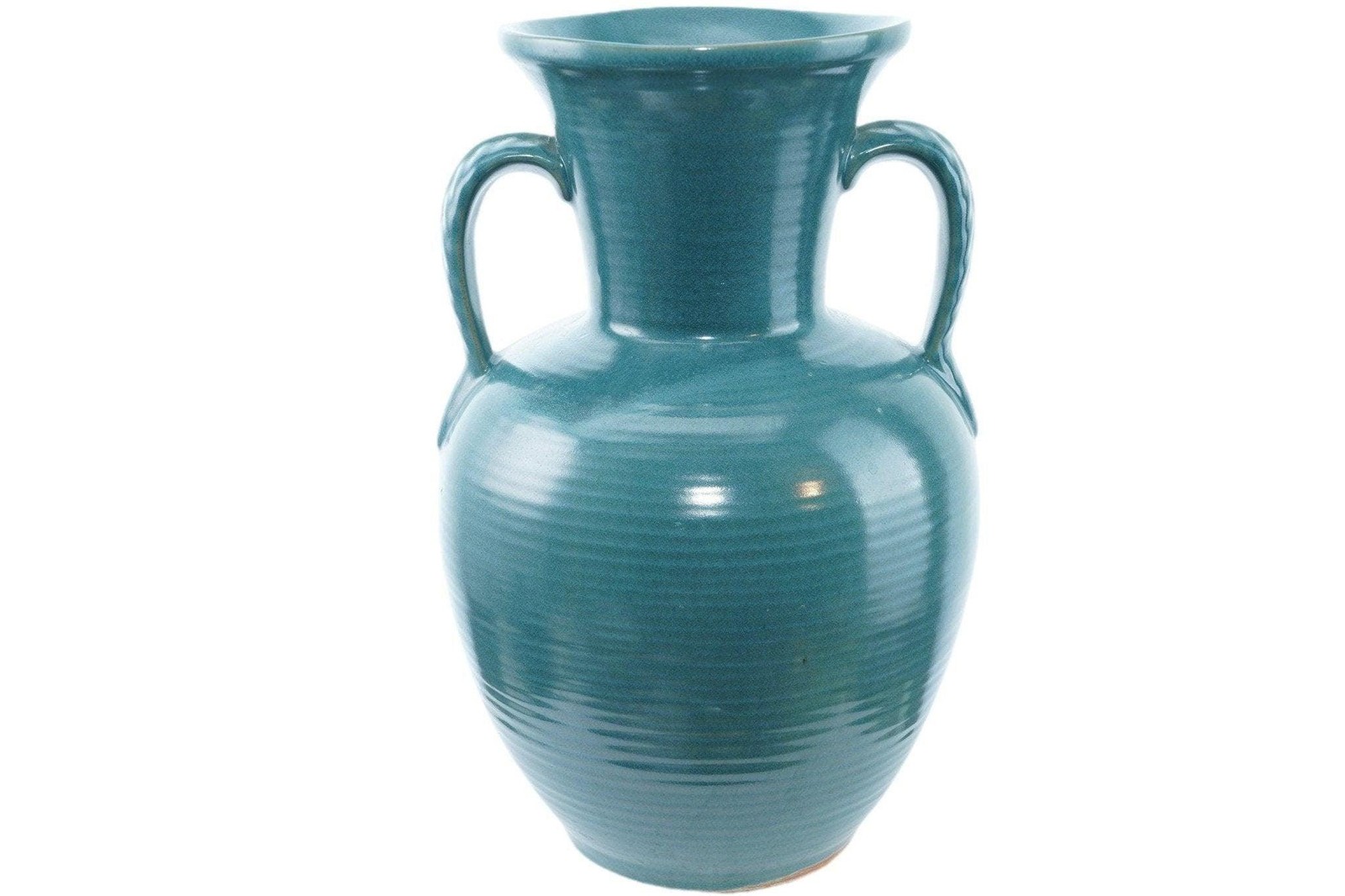 1940's/50's Frankoma Ada Clay Large Turquoise Blue vase